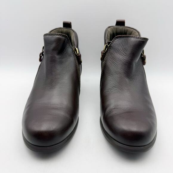 Munro Womens Neko Ankle Booties US 7 Wide Black Brown Leather NWOB - Picture 6 of 12